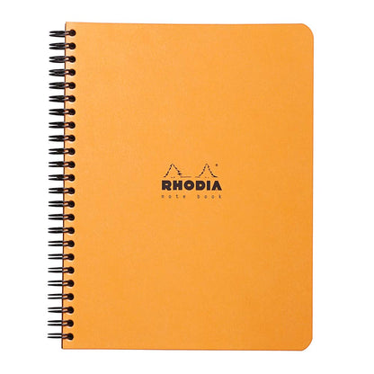 RHODIA Double Ring Notebook A5 160 Pages Water-Resistant Cover Orange