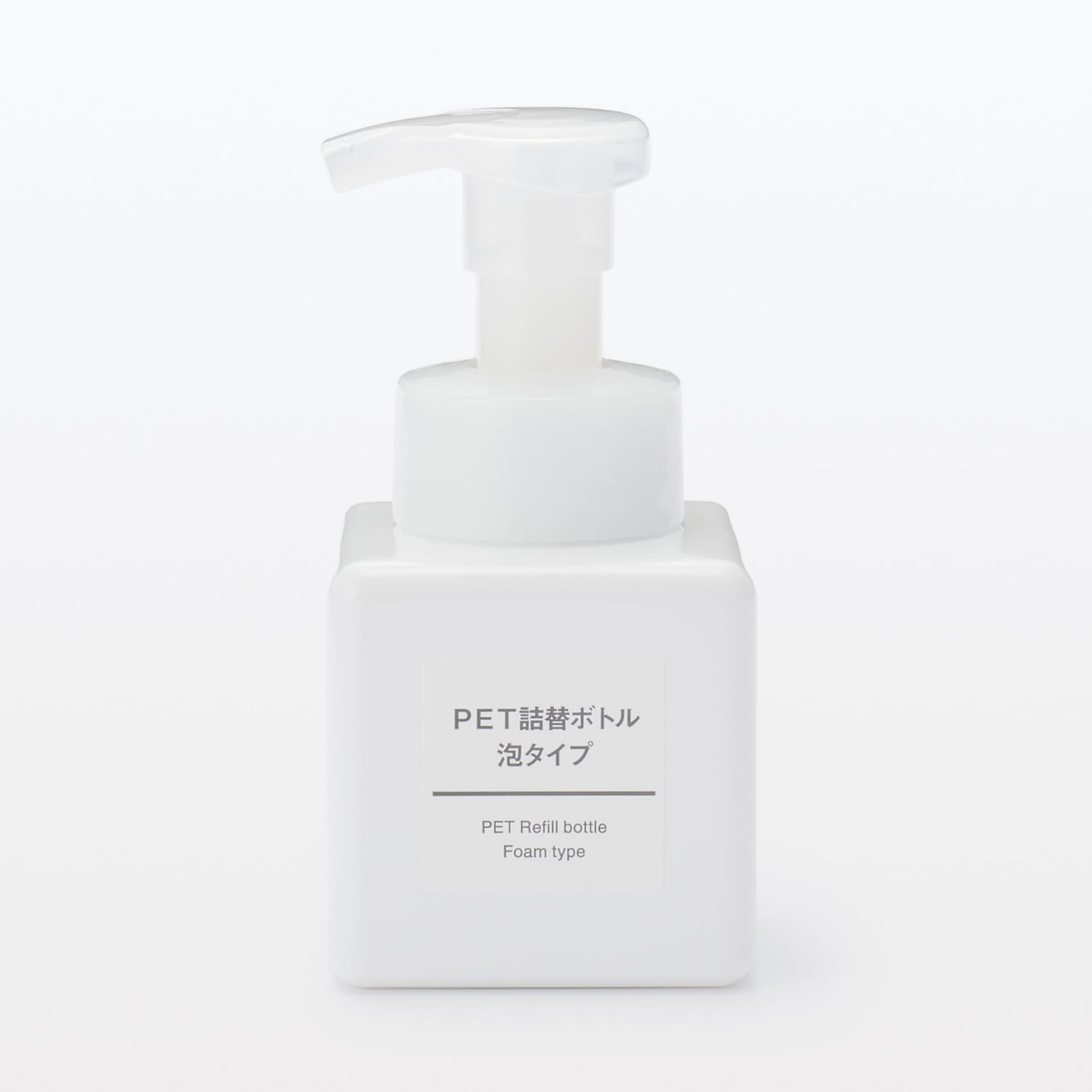 MUJI PET Refill Bottle Foam Type White 250ml for Japanese Skincare