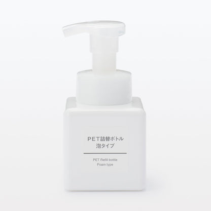 MUJI PET Refill Bottle Foam Type White 250ml for Japanese Skincare