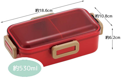 Skater Bento Box 530ml Leak-Resistant Cherry Red for Lunch