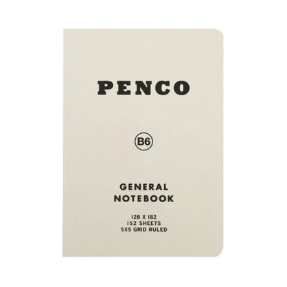 HIGHTIDE B6 Graph Paper Notebook White 160 Pages