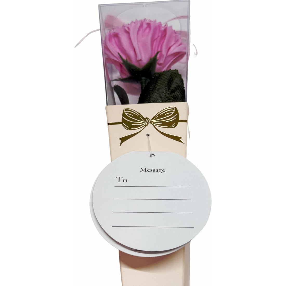 Q-FLA Soap Flower Bath Bomb Gift Set with Carnation in Pink