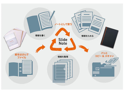 PAGEBASE SlideNote A4 Dark Gray Innovative Binder for Business Use