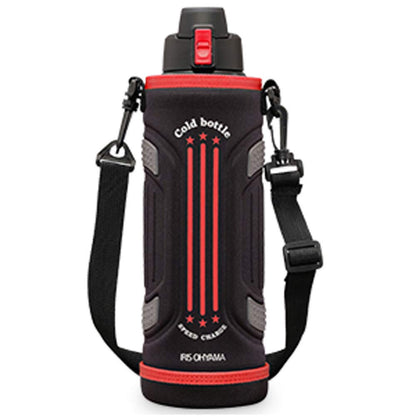 IRIS OHYAMA Sports Bottle 1500ml with One-Touch Open Red