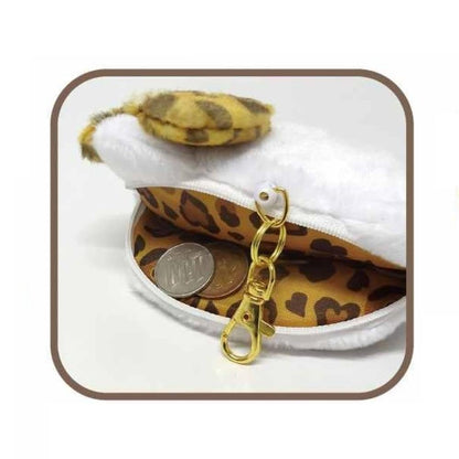 K&amp;Company Hello Kitty Leopard Print Face Pass Case Brown 9x12.2x4.7cm