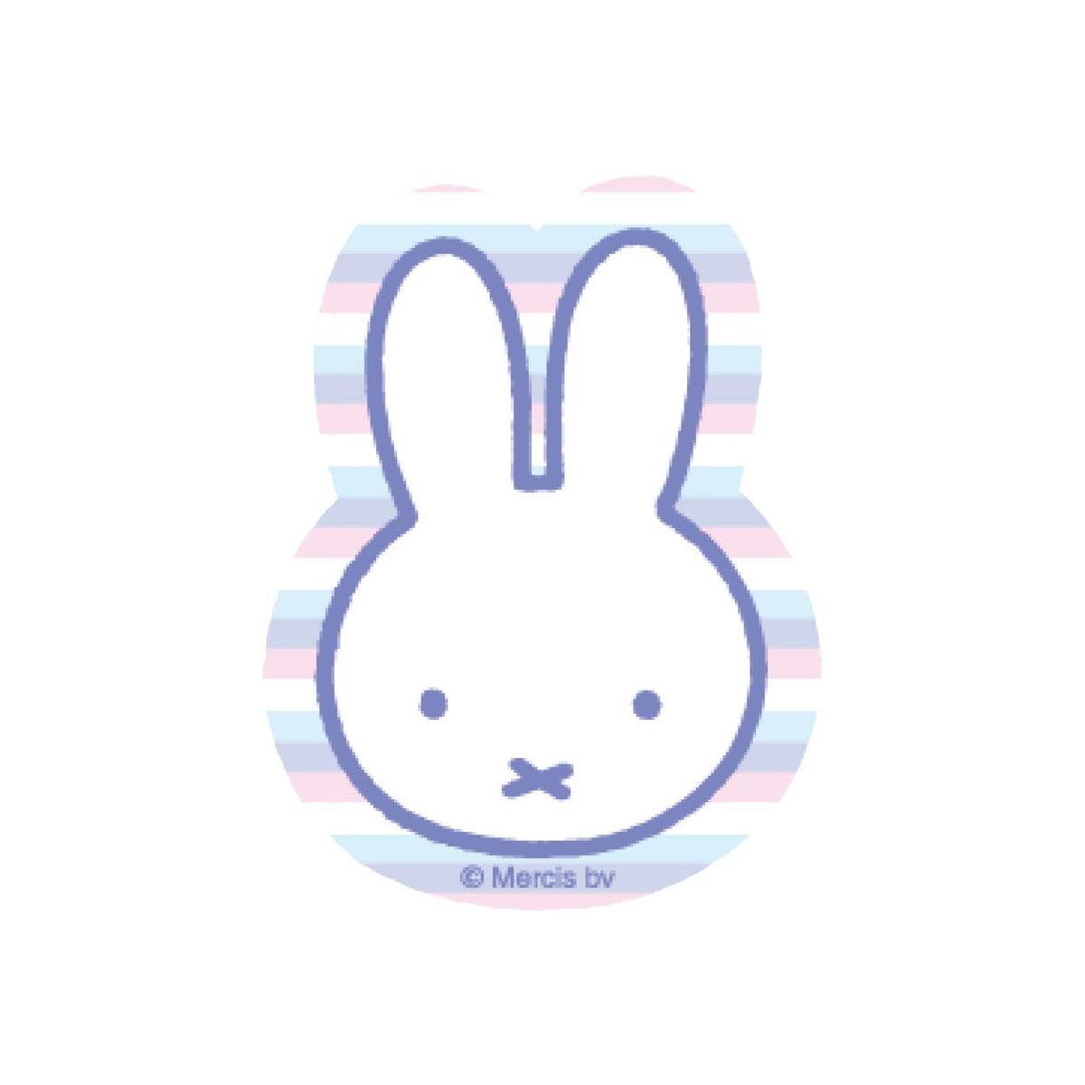 Small Planet Miffy Die-Cut Sticker Character Sticker Striped Blue