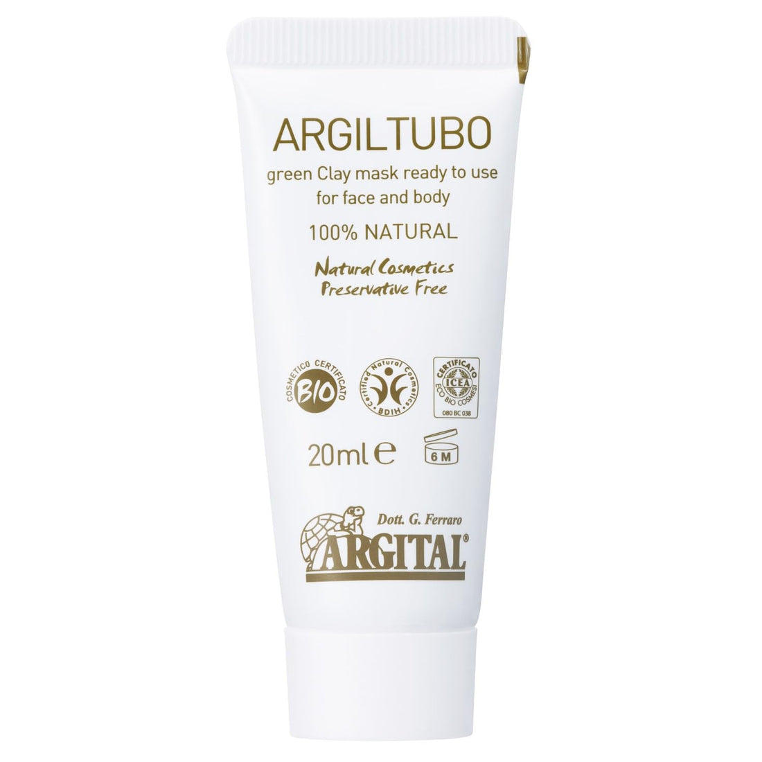 ARGITAL Green Clay Paste Mini 20ml for Natural Skincare