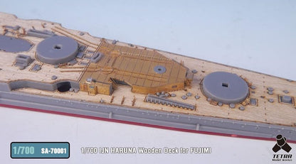 Tetra Model 1/700 Scale Battleship Haruna Wooden Deck Parts Set with Etched Parts