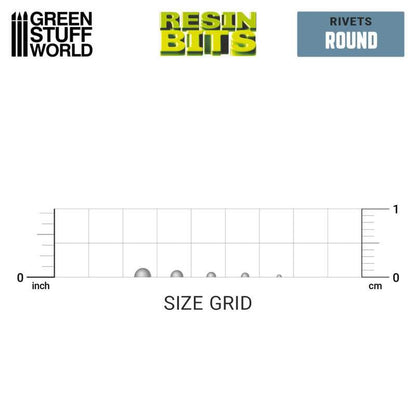 Green Stuff World 3D Printed Micro Rivets Set with 130 Pieces for Models
