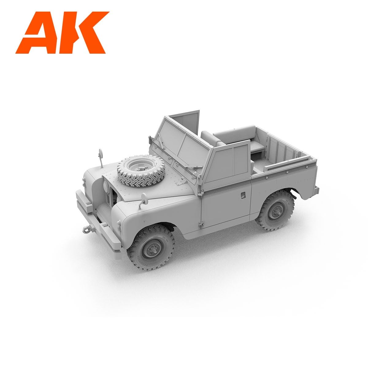 AK-Interactive 1/35 Land Rover 88 Series IIA Model Kit Desert Fighter