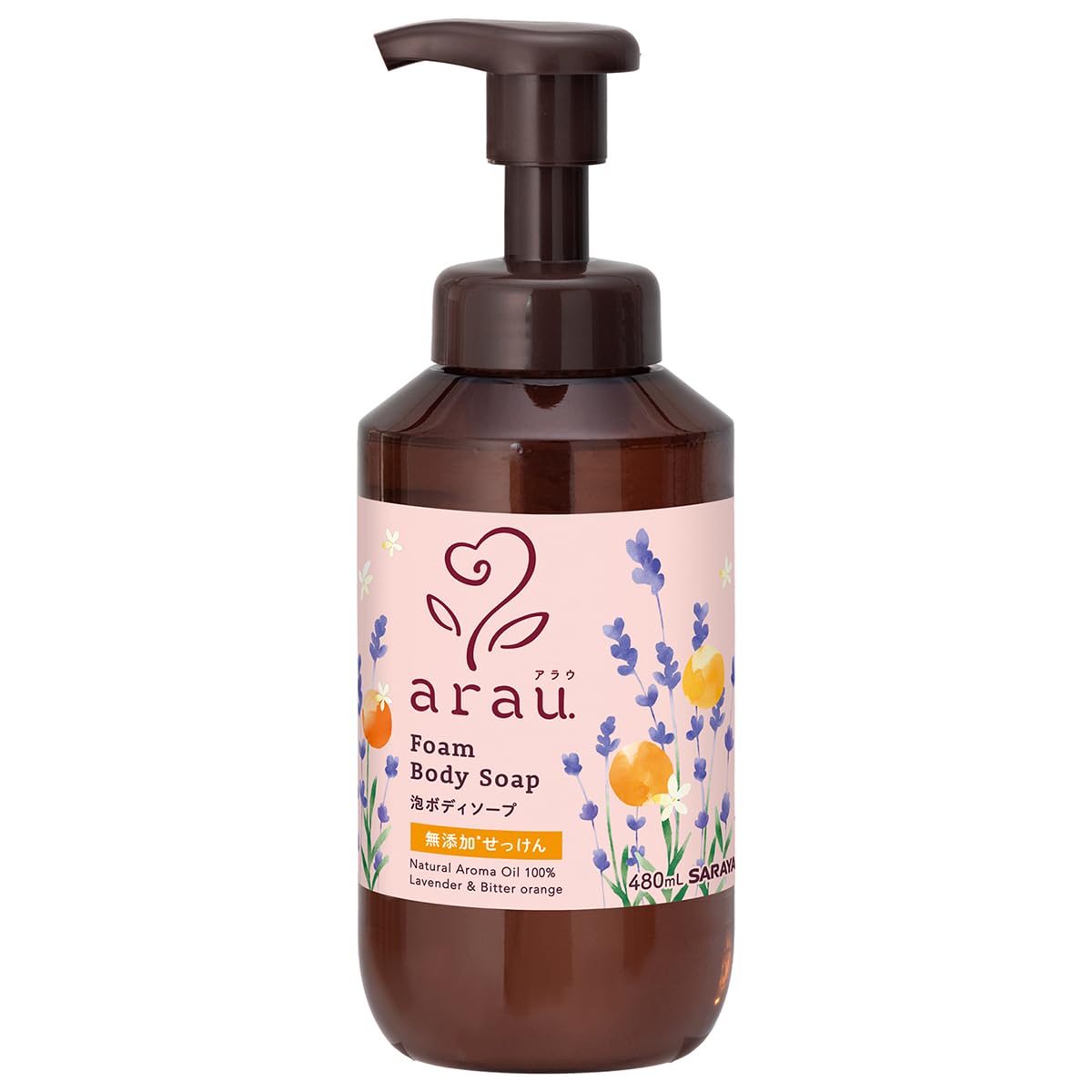 Saraya Arau Foaming Body Soap 480mL Gentle Cleansing