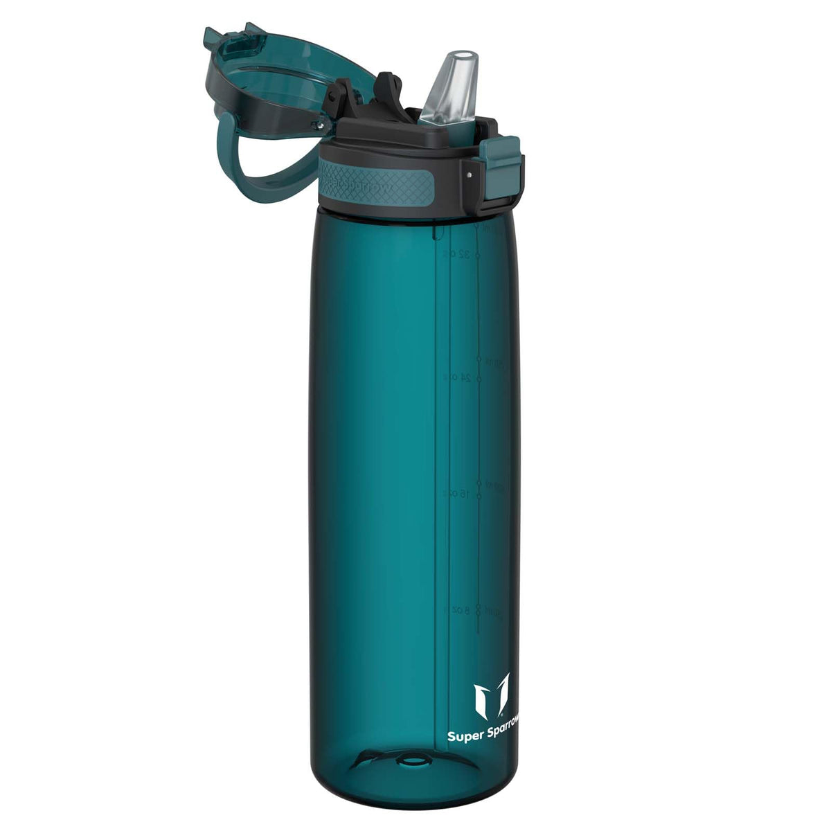 Super Sparrow Water Bottle 1L BPA-Free Tritan with Straw