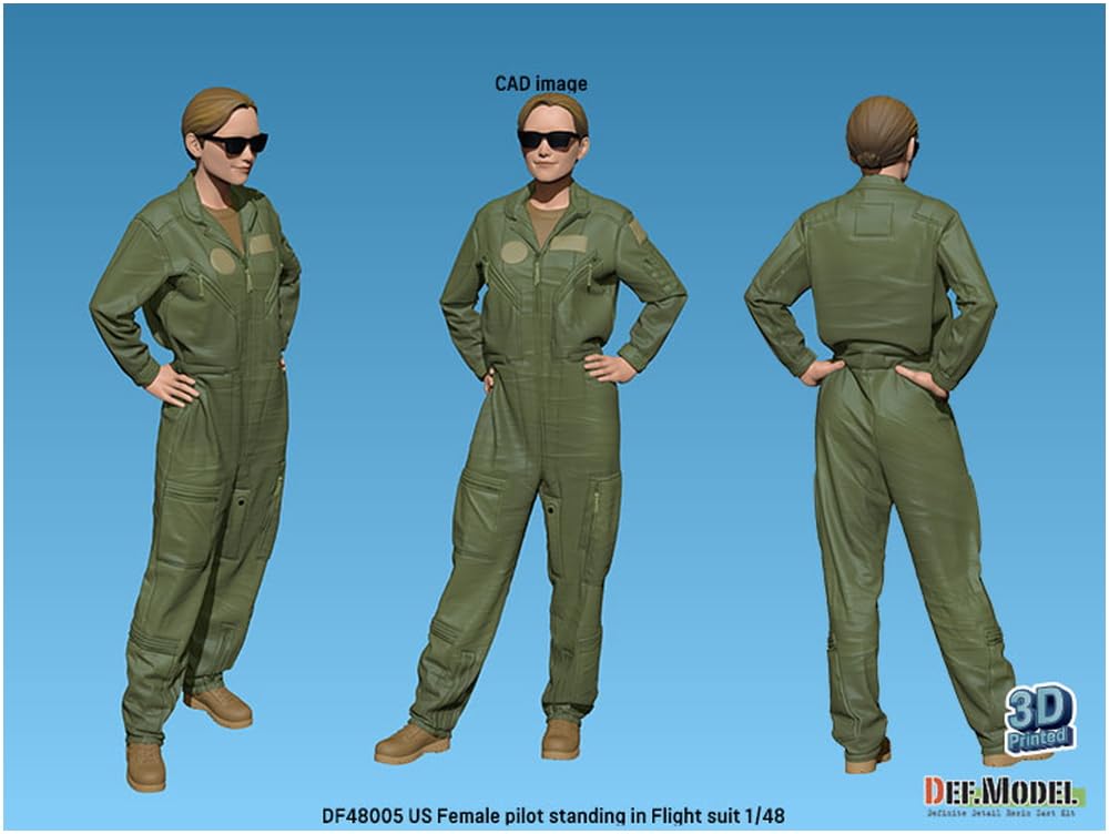 DEF.MODEL 1/48 Modern American Female Pilot Resin Kit