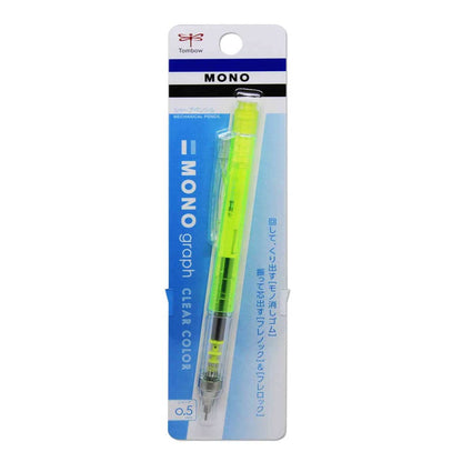 Tombow MONO Graph Mechanical Pencil 0.5mm with Clear Lime Grip
