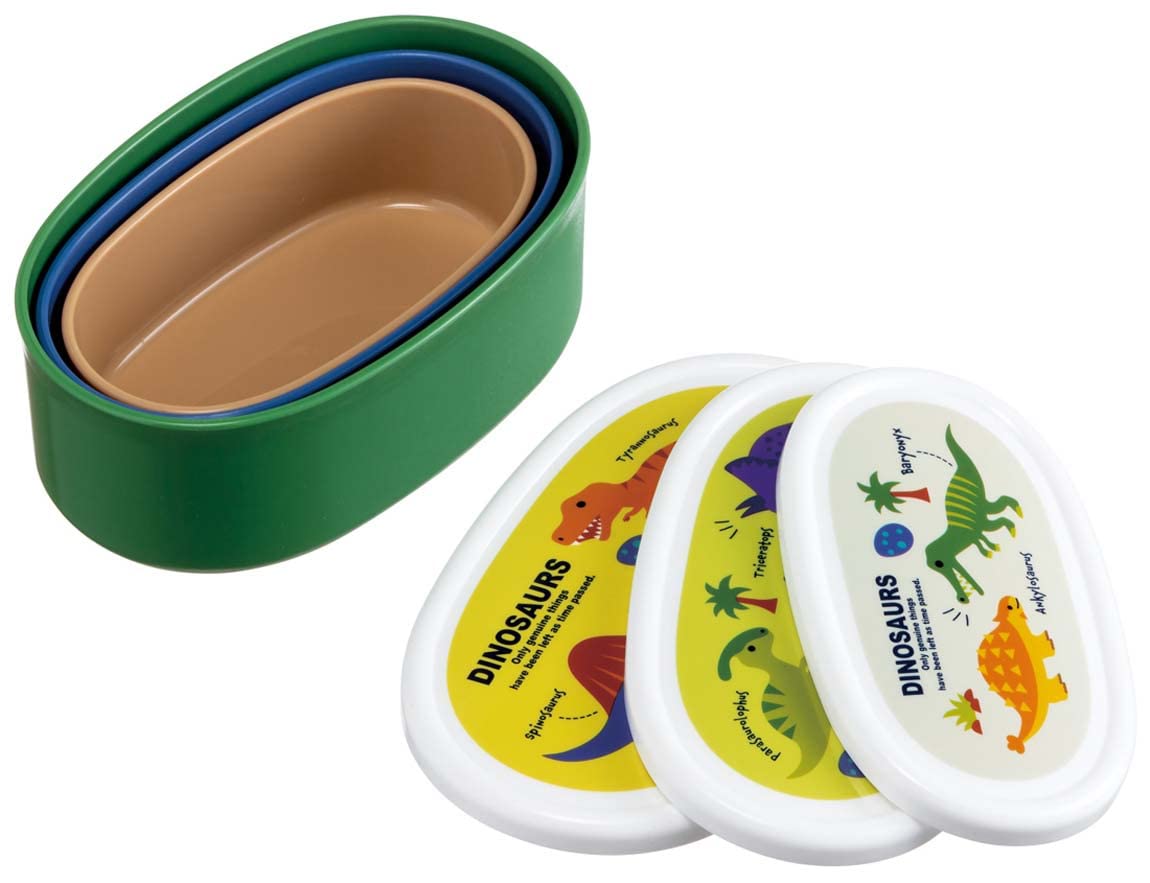 Skater Dinosaur Lunch Box Set with Antibacterial Features