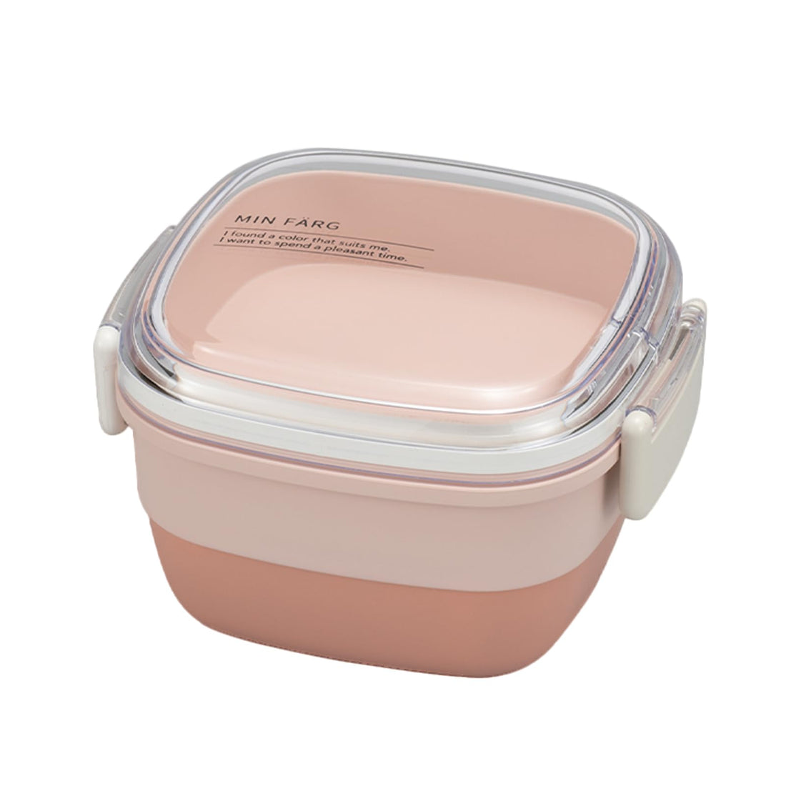 Miyamoto Sangyo MIN FARG Square Lunch Box Pink