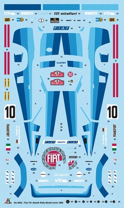 PLATZ Fiat 131 Abarth Rally Model Kit with Japanese Instructions