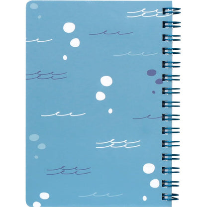 LABCLIP A6 Notebook with Horizontal Lines featuring Trio Aquarium Seal