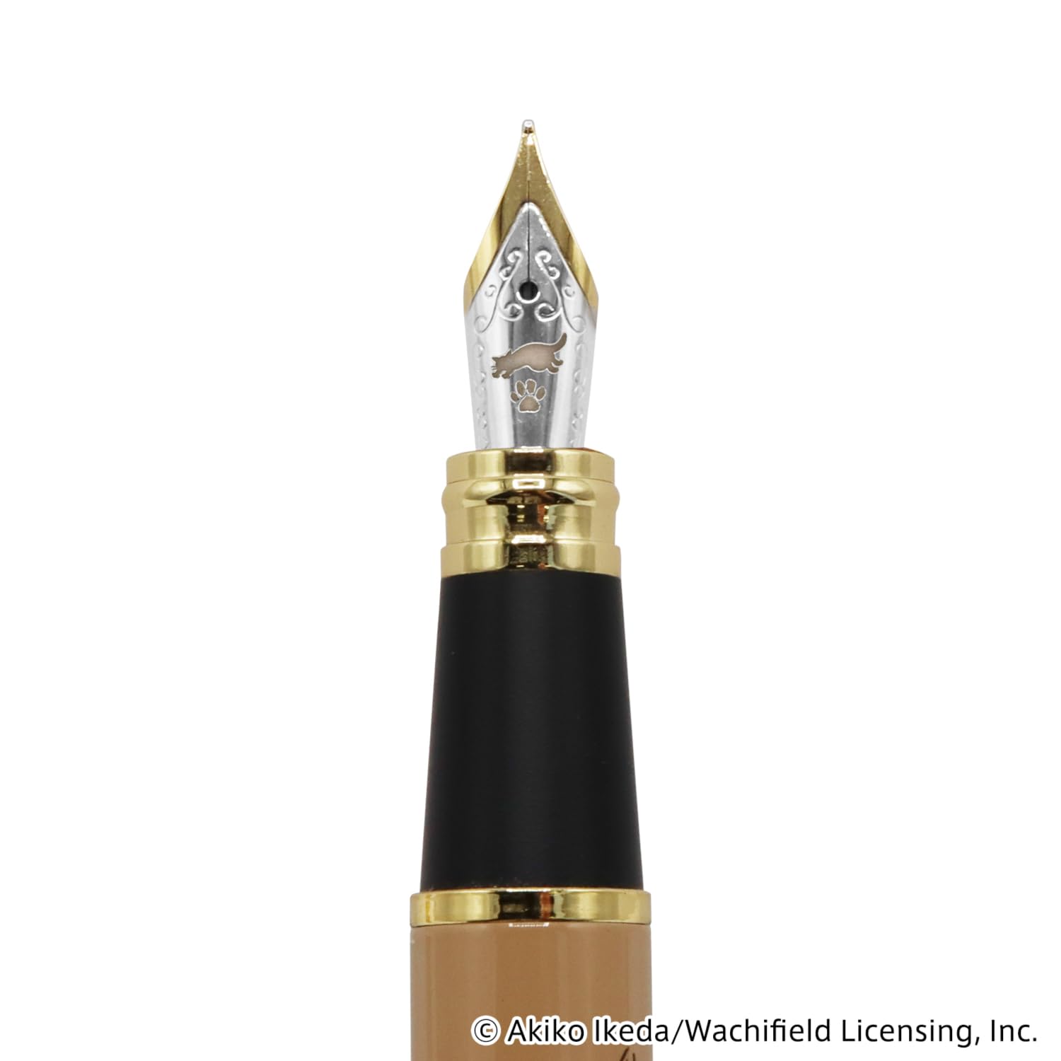 Gakken Wachi Field Cat Dayan Fountain Pen Brown with Ink Cartridges