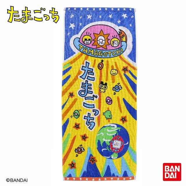 BANDAI Tamagotchi Face Towel Cute Character Design for Daily Use