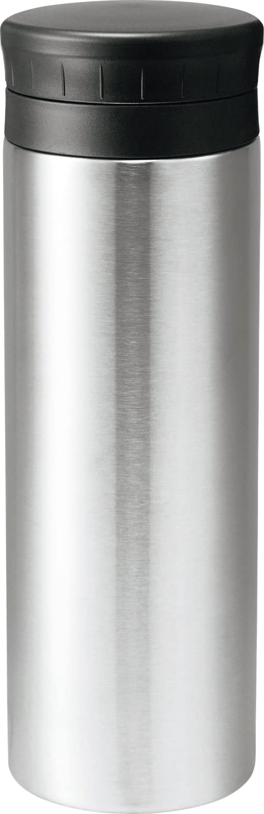 Kakusee Silver Insulated Water Bottle 500ml with Ice Stopper