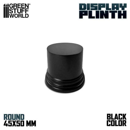 Green Stuff World Display Stand Round 4.5cm Black for Hobby Accessories