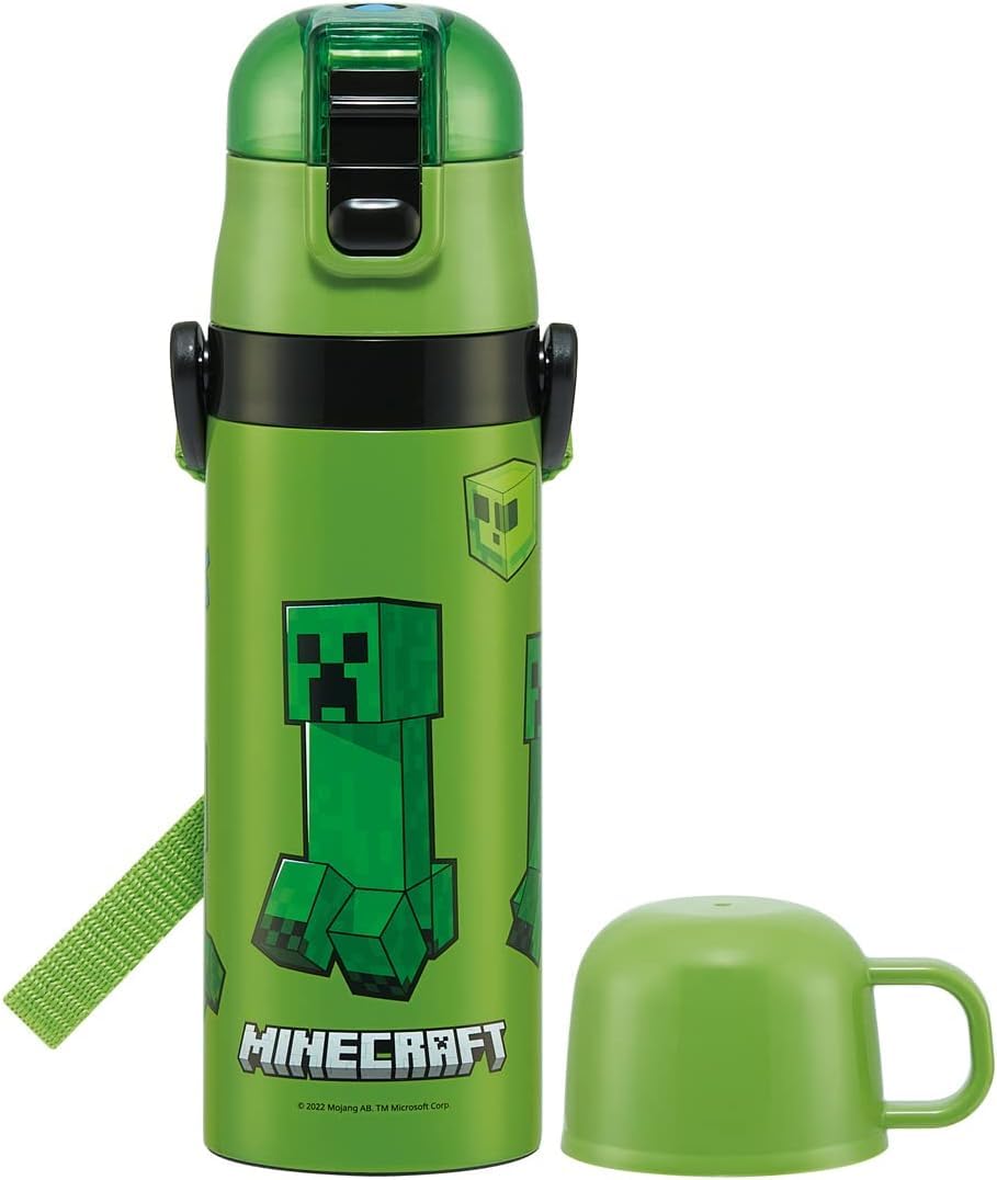 Skater 2-Way Water Bottle for Kids Minecraft Design 470ml