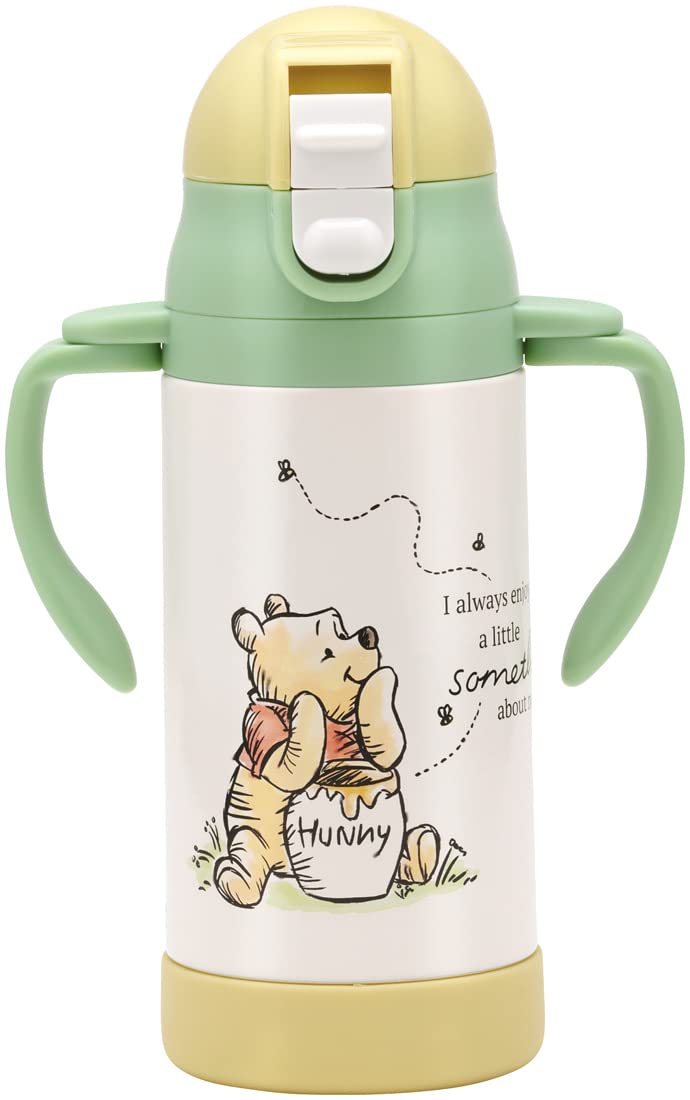 Skater Stainless Steel Baby Mug with Straw 350ml Disney Pooh
