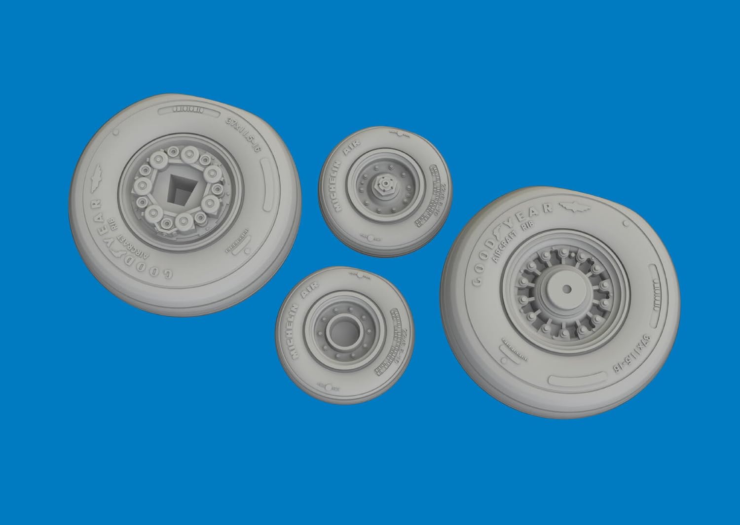 Eduard 1/72 Scale Grumman F-14D Tomcat Wheel Model Parts for Tamiya