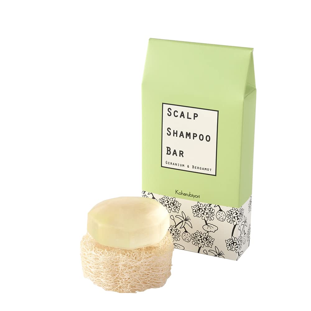 Koharubiyori Scalp Shampoo Bar 100g with Geranium and Bergamot Scent