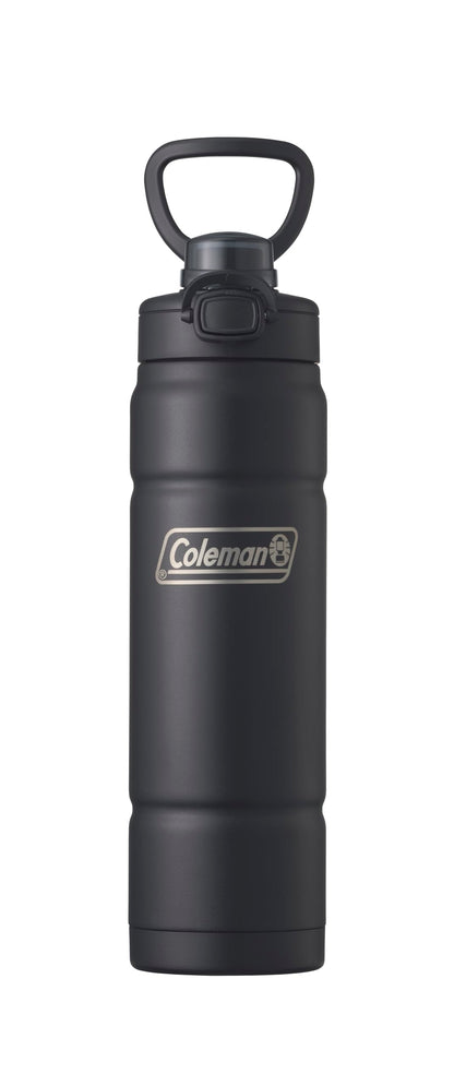 Coleman(コールマン) 真空断熱スポーツボトル/710ml(ジェットブラック) 水筒 保冷 直飲み スポーツドリンク対応 ワンタッチオープン ハンドル付き セラミック加工