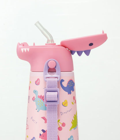 Skater Stainless Steel Straw Water Bottle 370ml Vacuum Insulated