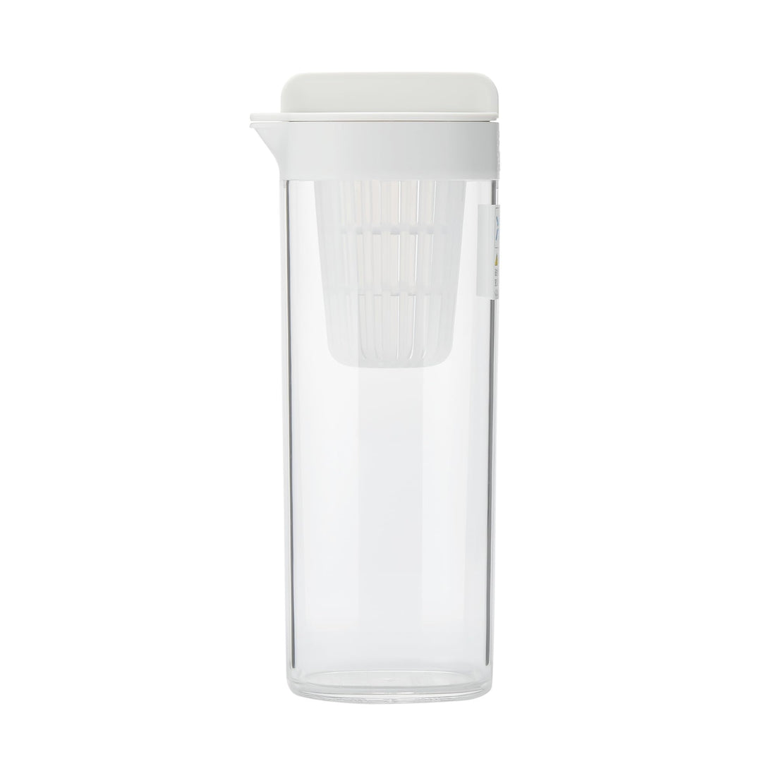 MUJI Cold Water Pitcher with Strainer, Horizontal-Storage Design, White, Approx. 1L (MDC48A2A)