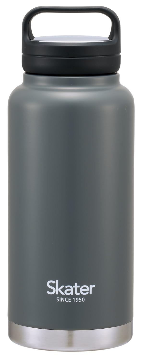 Skater Stainless Steel Mug Bottle 1000ml with Screw Handle Night Gray
