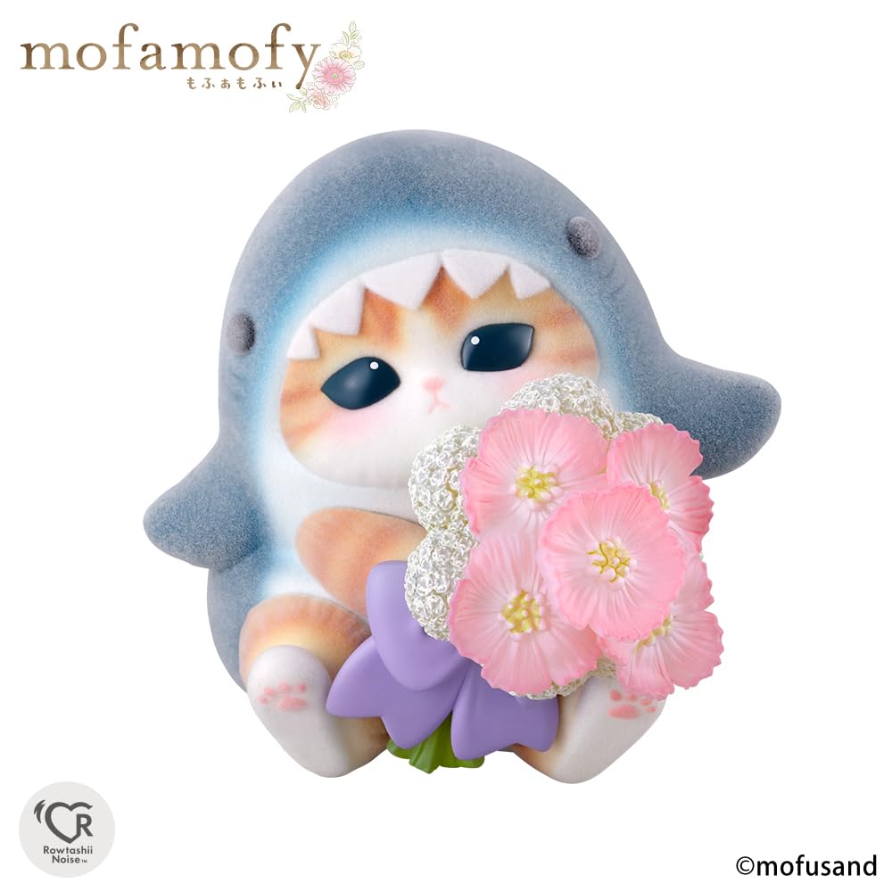 Rowtashii Noise mofamofy mofusand Shark Nyan Figure, Approx. 90mm