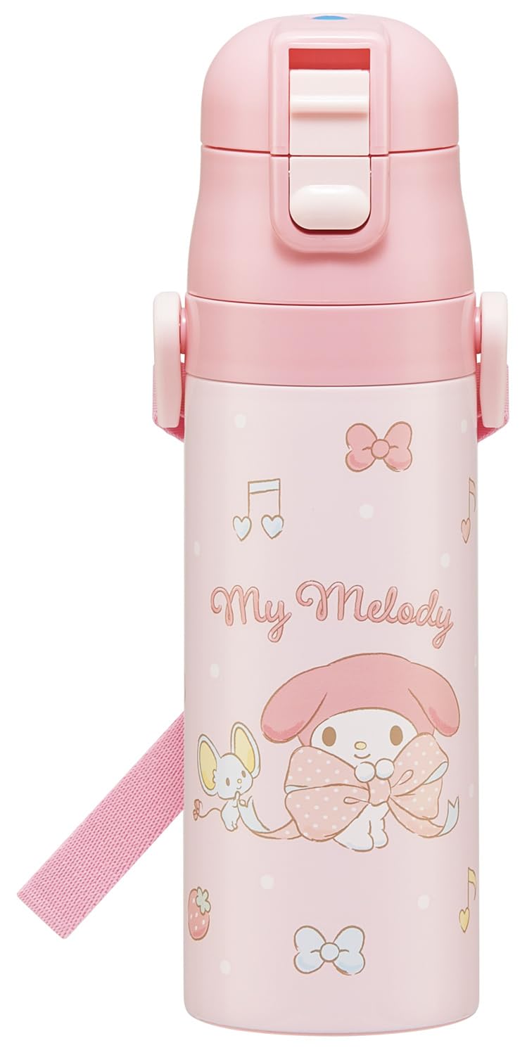Skater Kids Water Bottle 470ml My Melody Design Lightweight Stainless Steel