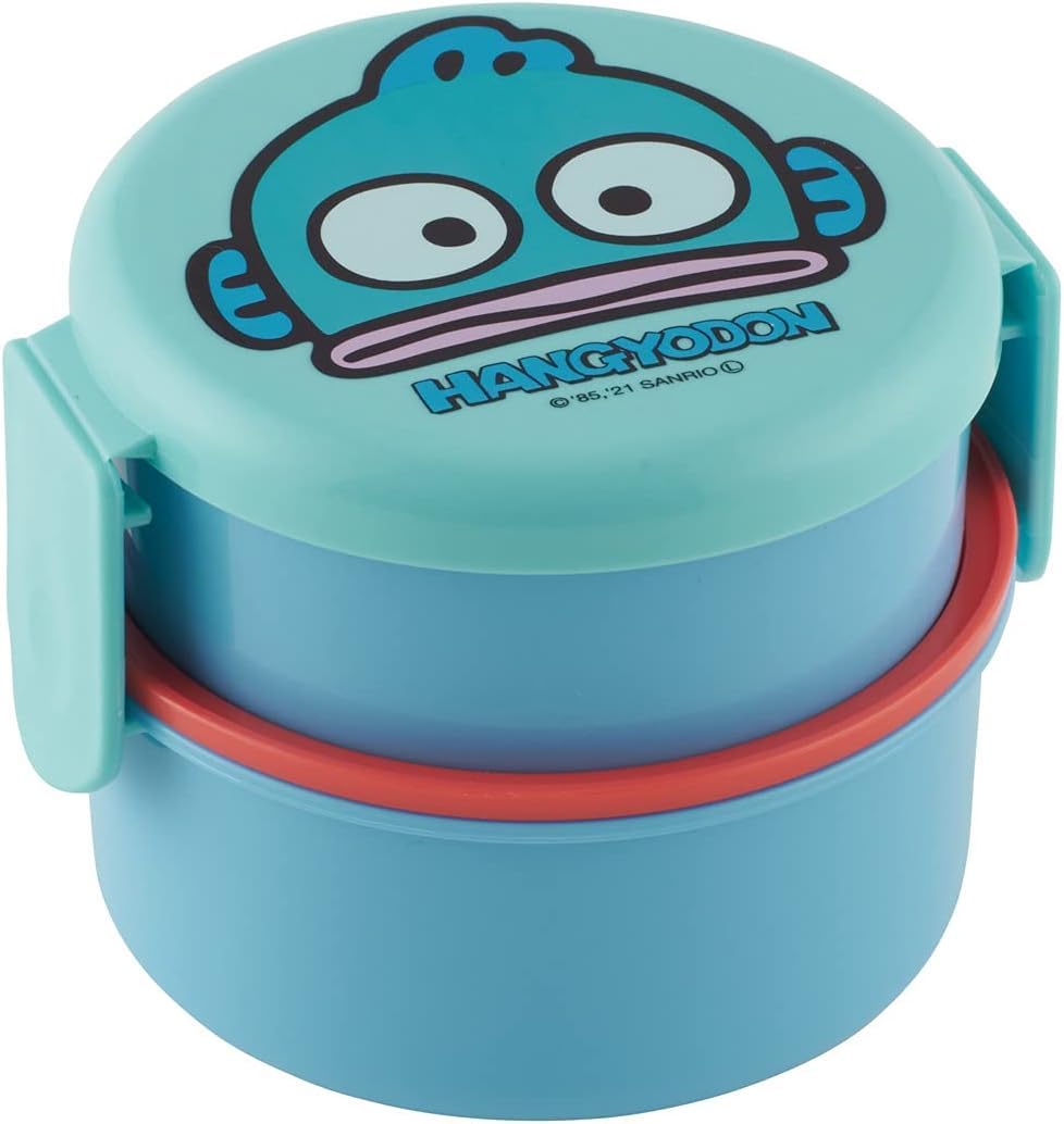 Skater Round Bento Box with Fork 500ml Made in Japan