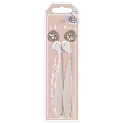 KAI Miness Eyebrow Razor L-Shape with Double Guard for Precise Shaping