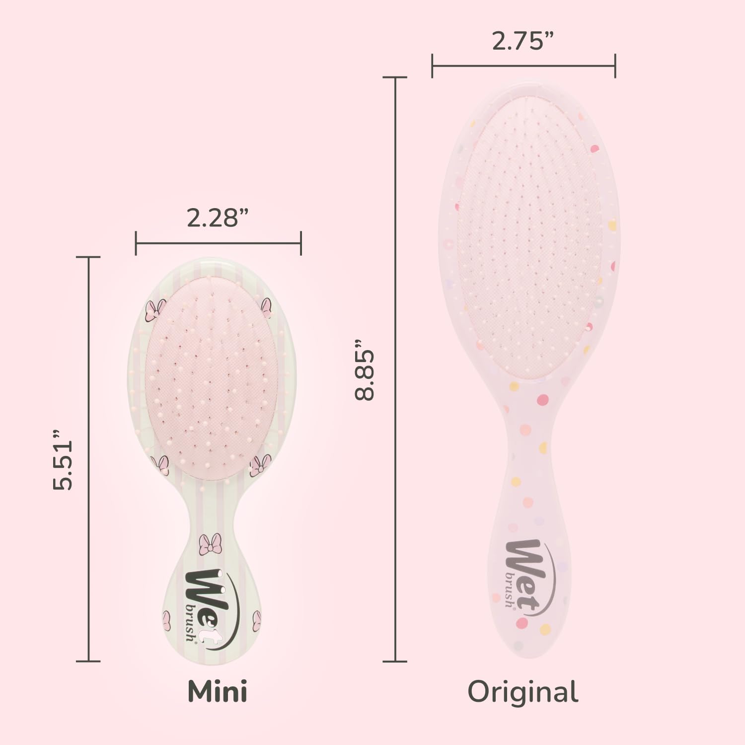 Wet Brush Mini Detangler Disney Hello Minnie for Easy Styling