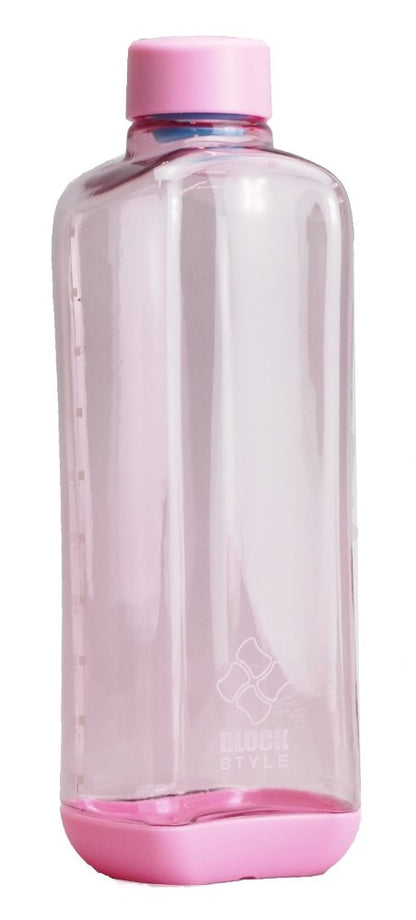 Paarukinzoku Water Bottle 1000ml Pink Block Style