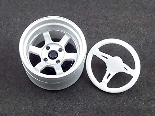 Asuka Model 1/24 Orange Wheels 6-Spoke Model Parts