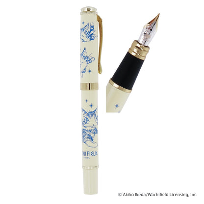 Gakken Wachi Field Cat Dayan Fountain Pen Ivory with Ink Cartridges