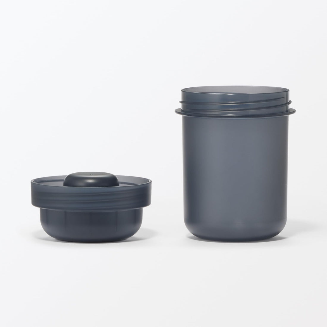 MUJI Lunch Capsule with Topping Cup, Black 350mL