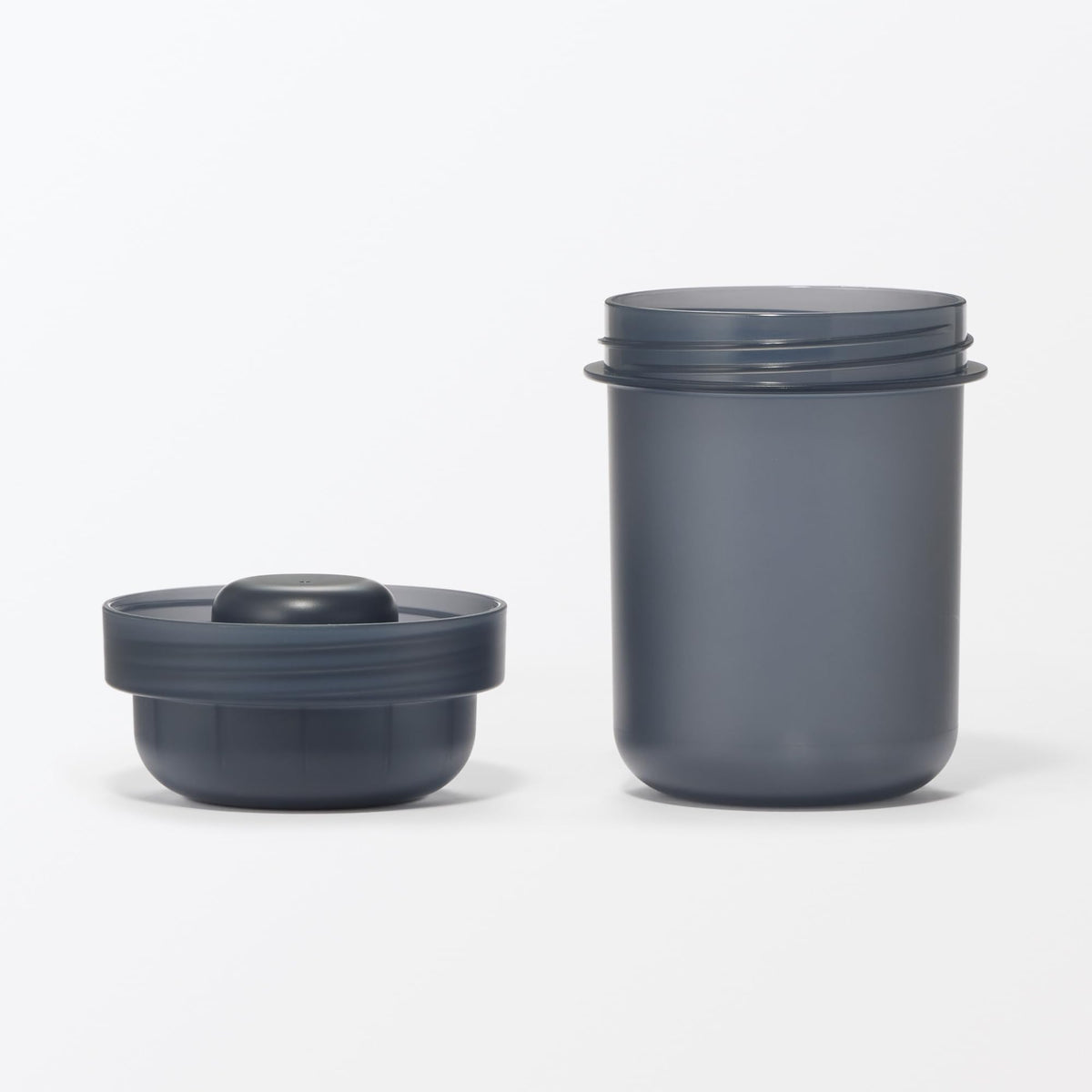 Mujirushiryouhin Lunch Capsule with Topping Cup 350mL Black