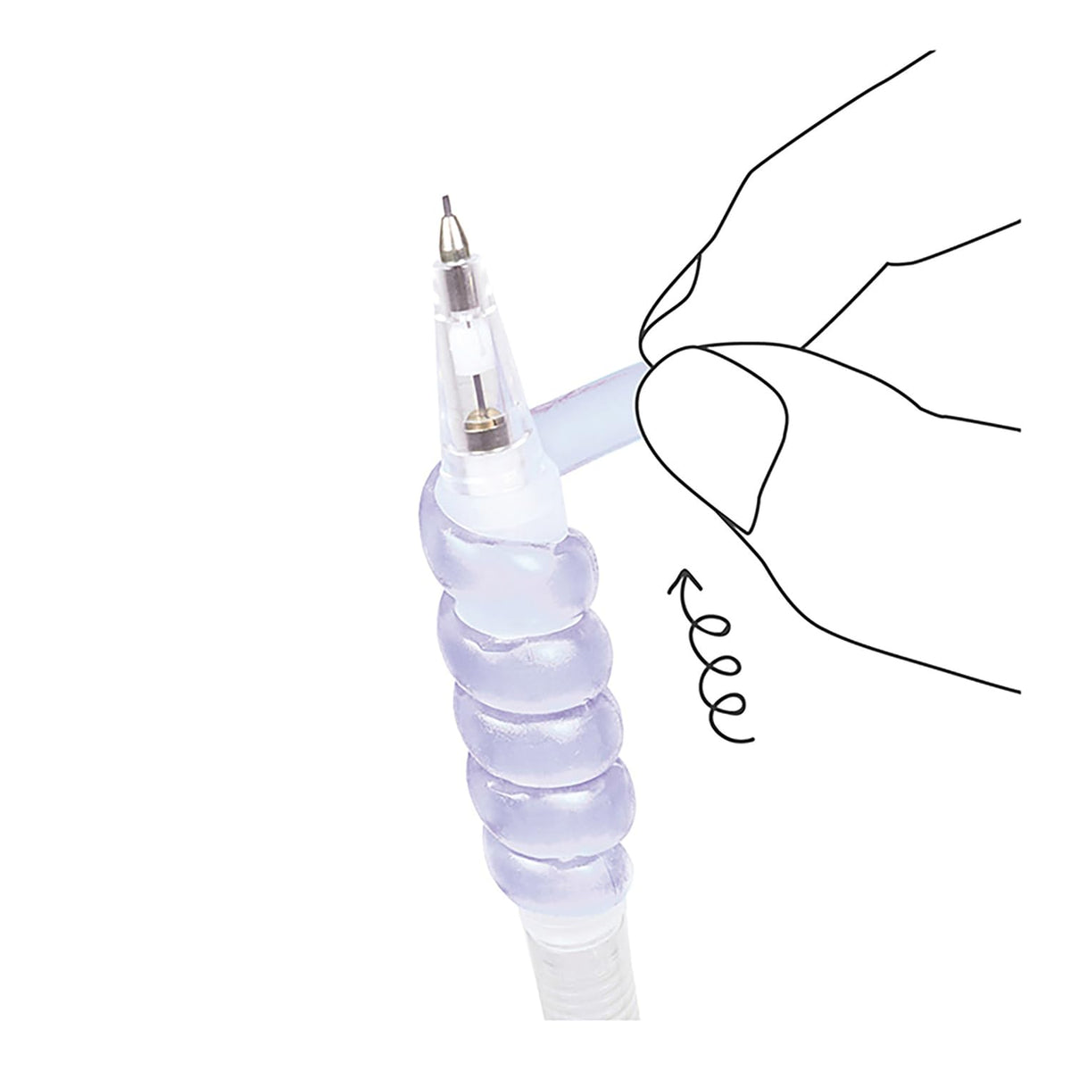 Kutsuwa Grip Puny Spiral Shia Blue for Comfortable Writing