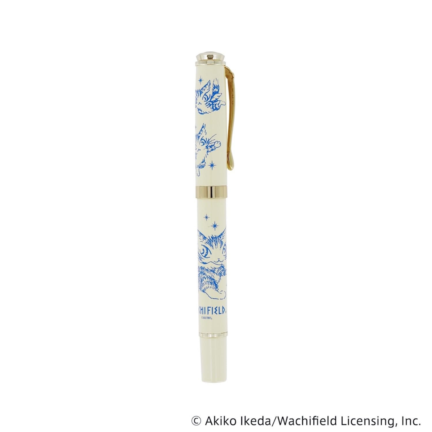 Gakken Wachi Field Cat Dayan Fountain Pen Ivory with Ink Cartridges