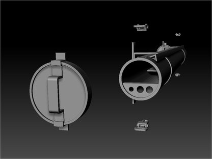 BSK Model 1/35 German Panther Tank Cleaning Rod Case Model Parts