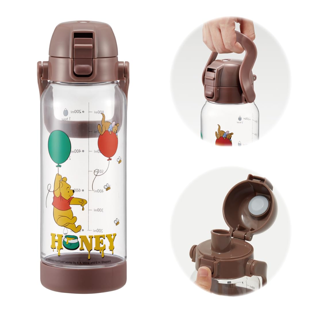 Skater Drink Marker Bottle 1L with Handle for Easy Hydration Tracking