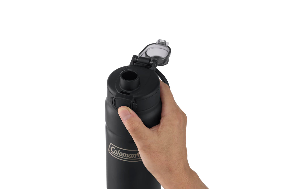 Coleman(コールマン) 真空断熱スポーツボトル/710ml(ジェットブラック) 水筒 保冷 直飲み スポーツドリンク対応 ワンタッチオープン ハンドル付き セラミック加工