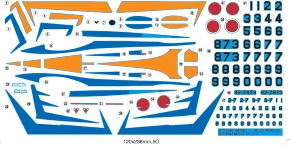 DOYUSHA 1/72 Scale F-86F Sabre Blue Impulse Model Kit